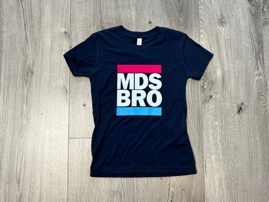 Kids Miami Dancity Studios brother T-shirt “MDS BRO” Size S 6-8 Navy