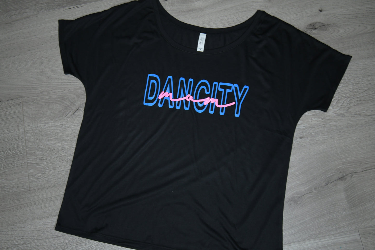 "DANCITY MOM" Outline design, Dance Mom Loose fit round neck T-shirt